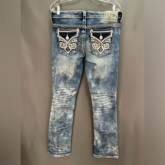 AFFLICTION bedazzled acid wash bootcut jeans - Picture 4 of 13